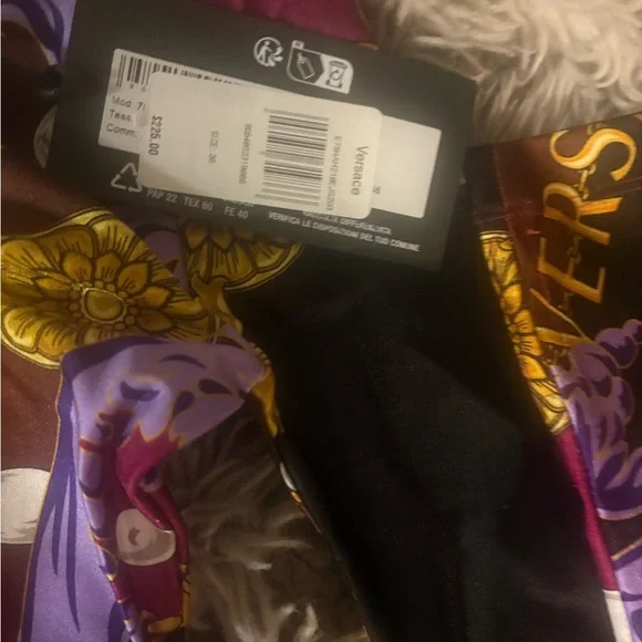 Versace Floral bodysuit size small on purple - Picture 2 of 6